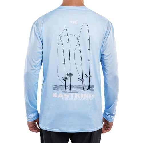 KastKing UPF 50 Fishing Shirts for Men, Long Sleeve Fishing Hiking Shirt, Breathable Moisture Wicking, Sun Shirts for Men