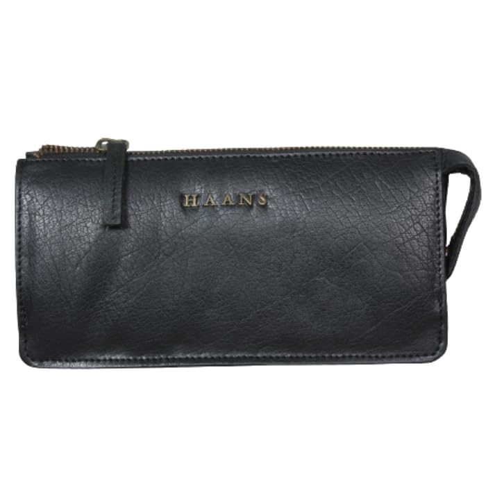 h haans - the leather store Womens Clutch, Genuine Leather, Solid Pattern, Stylish, Durable, Everyday Accessory-picture-33