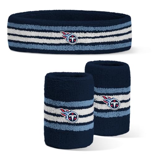 Image of For Bare Feet NFL Officially Licensed Team Logo Headband & Wristband Combo Pack Team Color OSFM