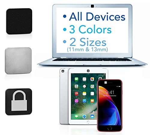 Webcam Cover Black 6 Pack, Nanotech Reusable Adhesive Protection And Security For Laptops, Smartphones, Tablets, Desktop - Works Safely On Any Electronics Surface - Protect Your Privacy #TOP6