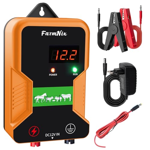 pastor electrico ,15KM cerca eléctrica Controlador de 2J / 12 kv, fuente de alimentación de valla eléctrica enchufable para prevención de vida silvestre, granjas, aves de corral, jardines