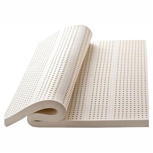 Colchón de látex natural, 100 % goma pura, ecológico, grueso para apoyo y comodidad, perfecto para un sueño fresco