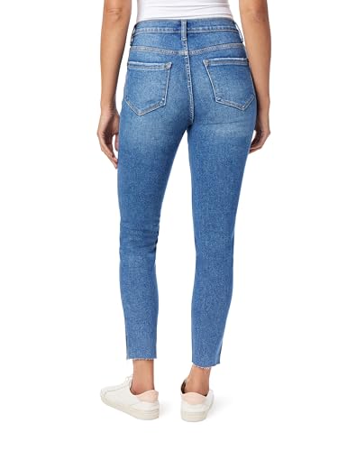kensie Jeans for Women The Kelsey High-Rise Skinny Raw Edge Hem 28-Inch Inseam, Sizes 0-164