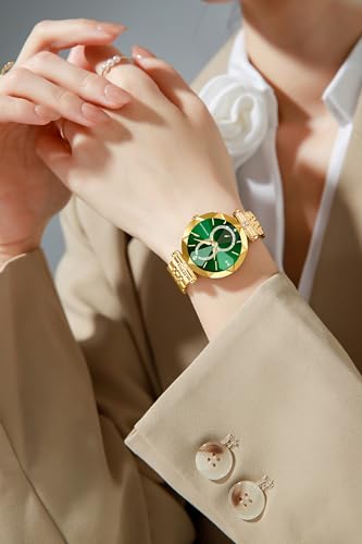 Image of Giordano Luxury Watch for Women - Round Diamond Cut Glass Dial, Elegant Stainless Steel Strap with Quartz Movement