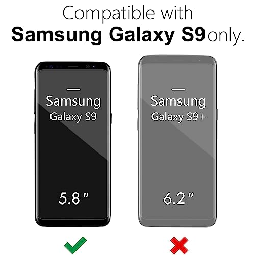 oakxco for Samsung Galaxy S9 Phone Case Liquid Silicone Grip, Fluorescent Bright Solid Color, Cute Thin Slim Soft Rubber TPU Plain Smooth Gel Matte Protective Cover for Women Girl, Burnt Neon Orange