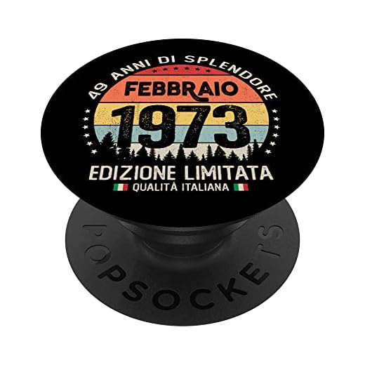 Vintage febrero 1973 mujer hombre regalo 49 años cumpleaños PopSockets PopGrip Intercambiable