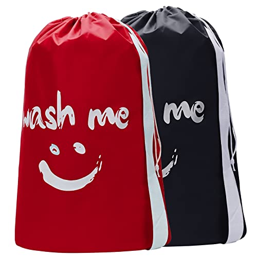Image of HOMEST 2pack XL Laundry Bag with Strap, Clothes Organizer for Dorm & Travel