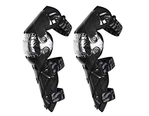 H-MetHlonsy Protector de Rodilla de Fibra de Carbono para Motocicleta Protector de...