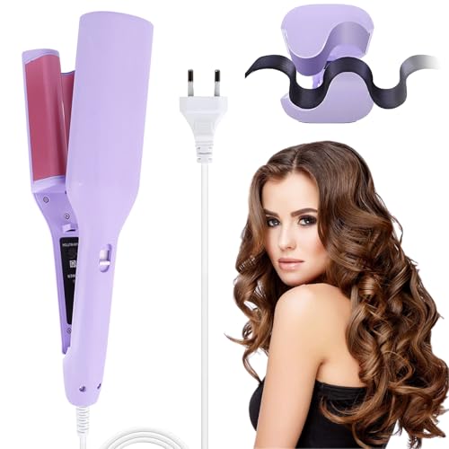 KQWVZ Rizador De Pelo, 32mm Rizador Pelo Ondas Plancha Ondas, Rizador de Rollos de Huevo Rizador Pelo Profesional, Ondulador de Pelo Iónico con 4 Temperaturas Plancha Ondas para Principiantes