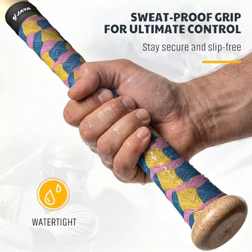 Baseball Bat Grip Tape 2 Pack Mixed Color - 1.1mm Cushioned Full Adhesive — view 3
