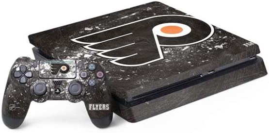 Skinit Decal Gaming Skin Compatible with PS4 Slim Bundle - Officially Licensed NHL Philadelphia Flyers Distressed Design