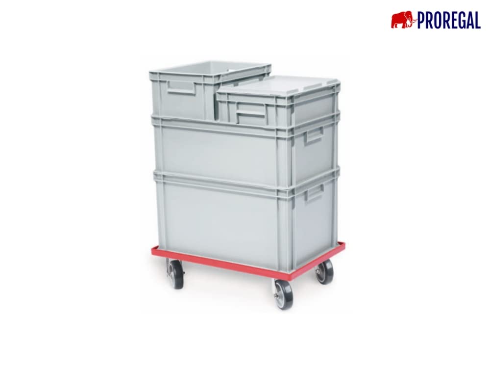 PROREGAL SuperSparSet 5x Scharnierdeckel für Eurobehälter | HxBxT 2,7x40x60cm
