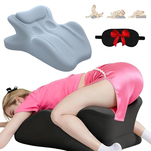 Pillow, 27° Angle Perfect Position Couples Pillows, Perfect Position Instantly Intimacy Pillows, Memory Foam Cushion for Intimacy Support & Back, Ideal for All Postures (Blue)