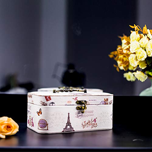 Outry Jewelry Box, Portable Jewelry Display Storage Organizer For Earrings Necklaces, Rings, Bracelets, Brooches, Jewelry Case With 2 Layers (2 Layer E Tower Style) #TOP6