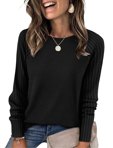 Image of SAMPEEL Sweatshirt for Women Long Sleeve Shirts Crewneck Sweaters Fall Fashion Outfits 2025 Trendy Tunic Tops Plus Size
