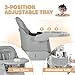 Kinder King Baby High Chair, 8 in 1 Coverts to Dining Booster Seat/Kids Table & Chair Set/Toddler Building Block Table/Kids Stool, Removable Tray & Double Seat Cover, Easy to Wipe, Grey
