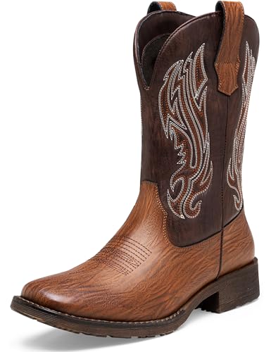 Jousen Men's Embroidery Western Boots