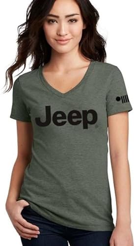 Jeep Ladies Text V-Neck Cotton T-Shirt for Womens | Stylish Girl T-Shirt