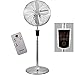 Produktbild Syntrox Germany SVT-60W Chrom Retro Ventilator mit Fernbedienung, Timer und Oszillation Windmaschine Axialventilator Standventilator Lüfter Gebläse
