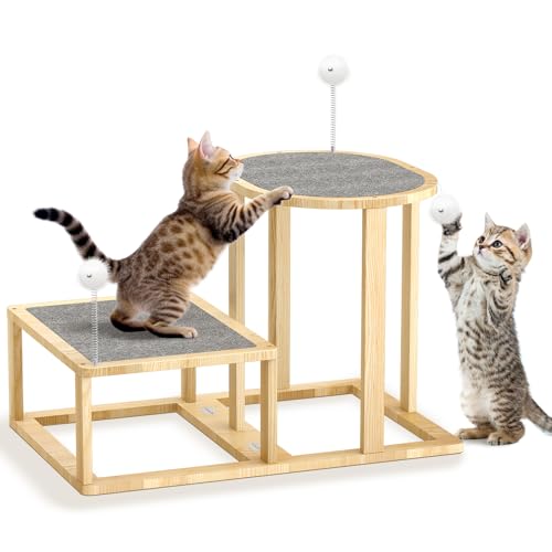 Torre Rascador para Gatos de 2 Niveles Pawaboo miniatura 1