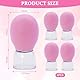 Schröpfgläser Silikon Rosa 4 Stück Schröpfen Gesicht, 3 X 5.5cm Cupping Set Schröpfglas Hautstraffung, geeignet für Gesichtsmassage Körperentspannung und Schmerzlinderung