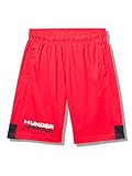 Under Armour Boys' Tech Graphic Shorts, (600) Red/Black/Mod Gray, X-Large