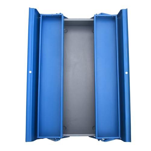 Image of Taparia CTB 2103 Cantilever Tool Box with Heavy Gauge Steel Construction (3 Compartments, Blue-Grey)-Rust-Resistant Powder Coated Finish-Wide Tool-Storage-Home, DIY-Multipurpose Organizer