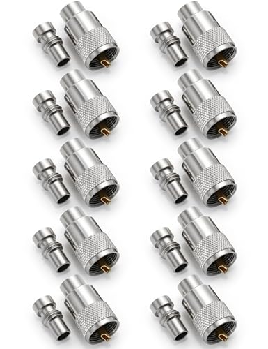 Anina 10PC UHF Male Solder Connector Kit image