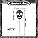 HOKPA Skull Cocktail Picks, 24Pcs Creative Fruit Olive Toothpicks Appetizers Sticks for Bar Cocktail Martini Picks