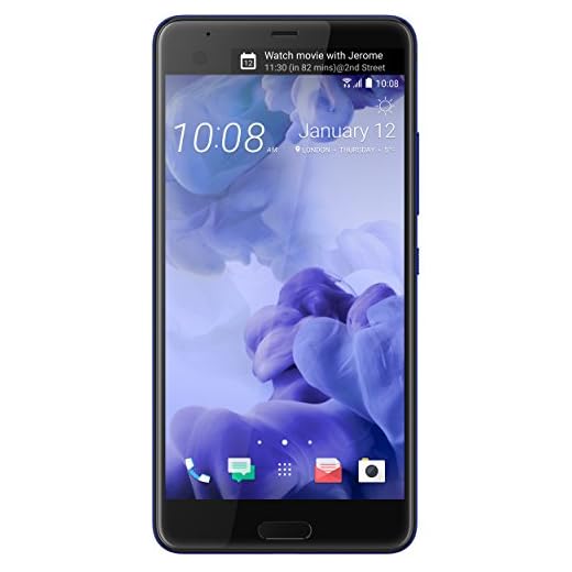HTC U Ultra Smartphone (14,48 cm (5,7 Zoll), 16 MP Frontkamera, 64GB Speicher, Android) Sapphire Blue