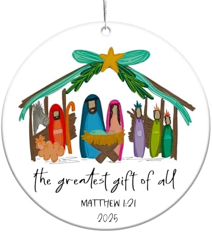 Nativity Ornaments for Christmas Tree, Christian Christmas Orname...