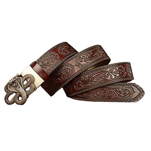 Ceinture western homme sans trou ajustement parfait contre l'usure du cuir