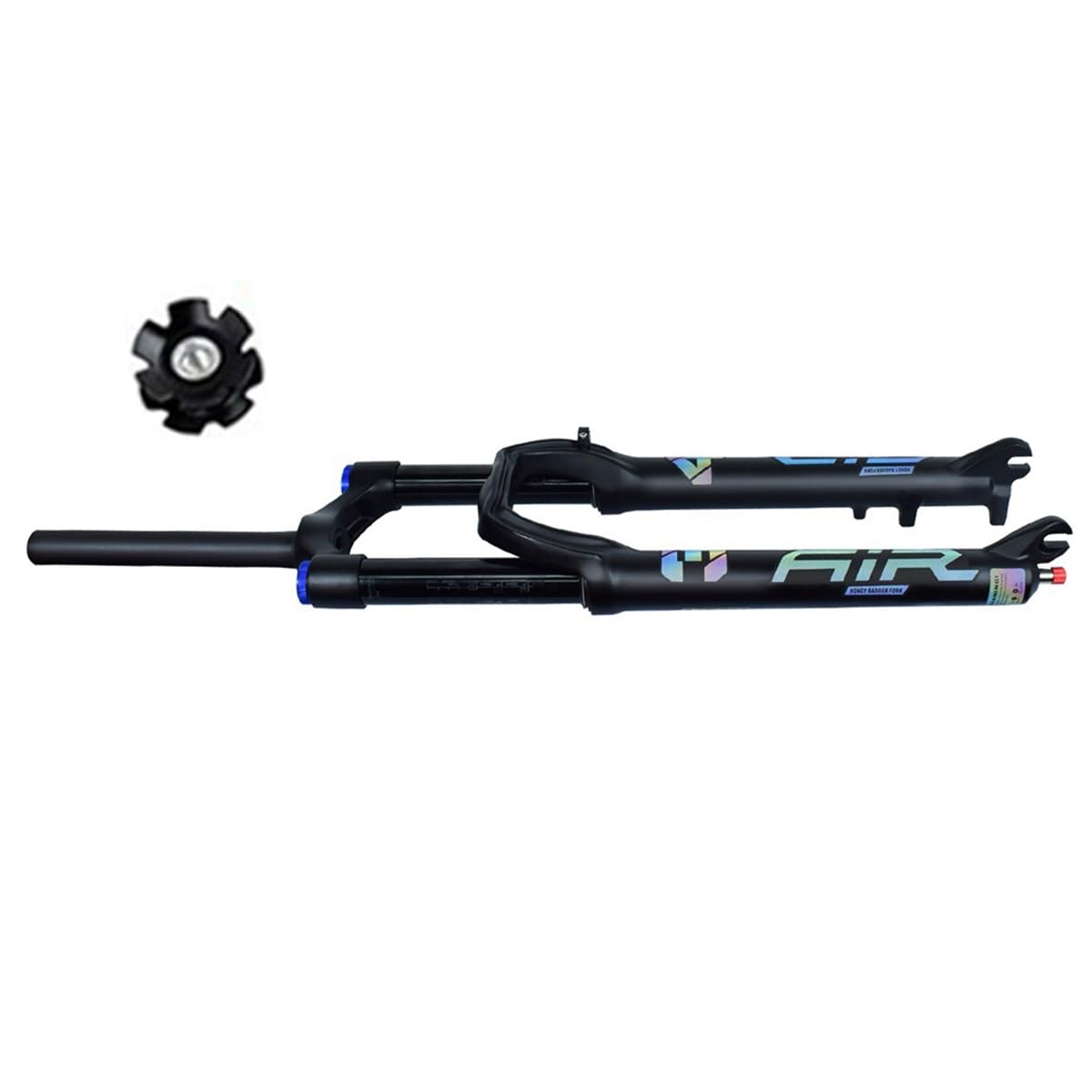 MTB rower górski aluminiowe widelce amortyzujące proste 1-1/8'' amortyzator rowerowy przedni widelec 27,5 29 cali podróż oś 140 mm QR 9 mm tłumienie odbicia