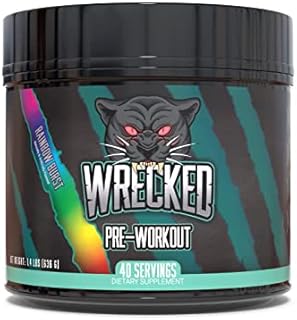 Huge Supplements Wrecked Pre-Workout Powder, 30G+ Ingredients Per Serving to Boost Energy, Pumps, and Focus with L-Citrulline, Beta-Alanine, Hydromax, L-Tyrosine, and No Useless Fillers (40 Servings)