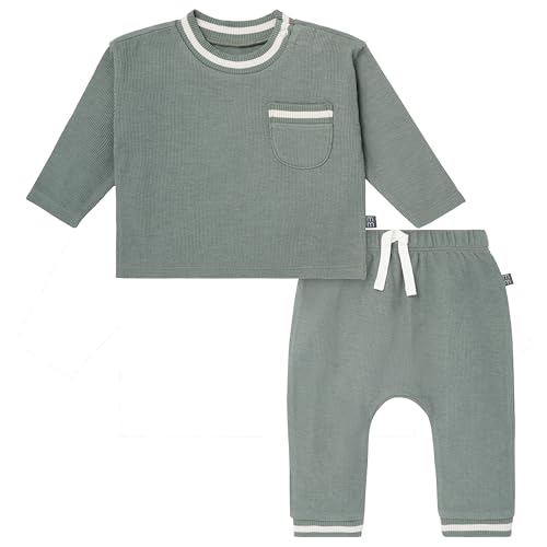 Modern Moments by Gerber baby-boys Velour 2-piece Drop Shoulder Top & Pant Set