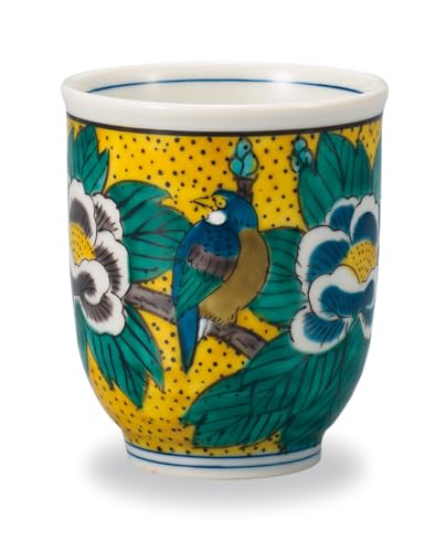???????(Kutaniyakiiwataya) Kutani Grilled Wataya Tea Cup Peony and Bird AP7-0658