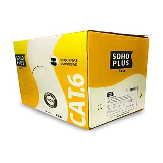 FURUKAWA SOHOPLUS Caixa de Cabo de Rede Cat6 de Cobre 305 mts Utp, Preto