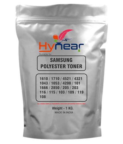 Image of Ultra Dark Black Toner Powder Suitable for Samsung Polyester Samsung Polyester 1610 /1710 /4521 /4321 /1043 /1053 /4200 /101 /1666 /2850 /205 /203 /116 /115 /103 /109 /119 /108 Printers (Pack of 1) (1 Kg)