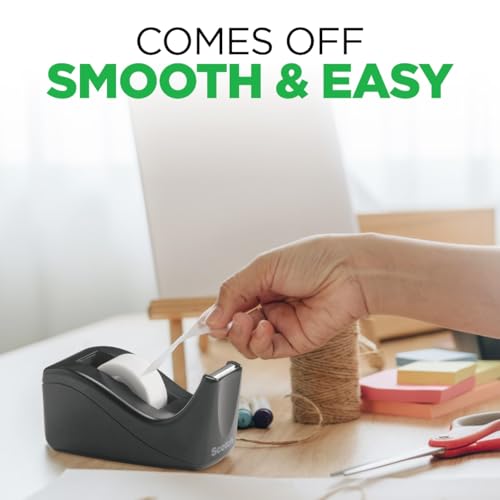 Scotch Desktop Tape Dispenser, Black Two-Tone, 1 Dispenser/Pack (C60-BK) - image 4