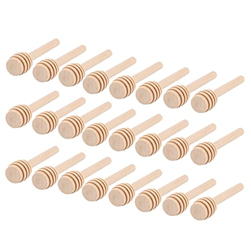 Lot de 24 mini cuillères à miel en bois avec cuillère emballée individuellement pour distribuer du miel et des cadeaux de fête de mariage