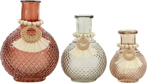 Hoff-Interieur 4271 Jarrones Decorativos, Compuesto, Multicolor