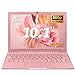 LONGEVINCE Kleiner Mini-Laptop, 10,1 Zoll (0,79 kg), ultradünn und leicht, Windows 11, Celeron N4020,8 G DDR4, Webcam, USB 3.0, Typ C, HDMI, perfekt für Kinder und Erwachsene (Roségold, 8G+256G SSD)