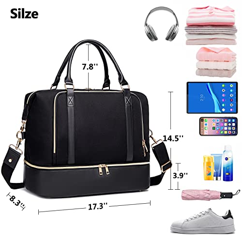 CAMTOP Women Ladies Travel Weekender Bag Overnight Duffel Carry-on Tote Bag fit 15.6 Inch Laptop Computer2