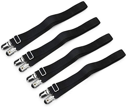 Adjustable Elastic Bed Sheet fixator - Bed Sheet Clip, it can fix The Bed Sheet, it is Used for Sofa Cover, Bed Sheet, Table Cloth and More Mattress with All The Shapes(4 PCS)