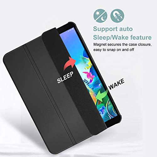 Procase Lg G Pad 5 10.1 Fhd Case, Slim Light Smart Cover Trifold Stand Hard Shell Folio Case For 10.1 Inch Lg G Pad 5 2019 (Model Lm-T600/ Lm-T605) -Black #TOP6