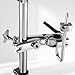 TENTOTEN Drum Set Clamp, Drum Set Mounting Clamp with Universal Omni-Ball & Long Ratchet Handle, Drum Set Clamp for Toms & Cowbell