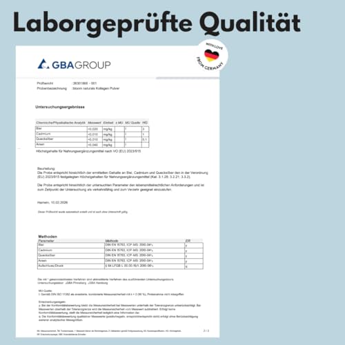 Marine Collagen Pulver - 500g - Hochdosiert & Geschmacksneutral, Fischkollagen, Meereskollagen, Fisch Kollagen - Laborgeprüft & produziert in Deutschland - Verpackung kann variieren