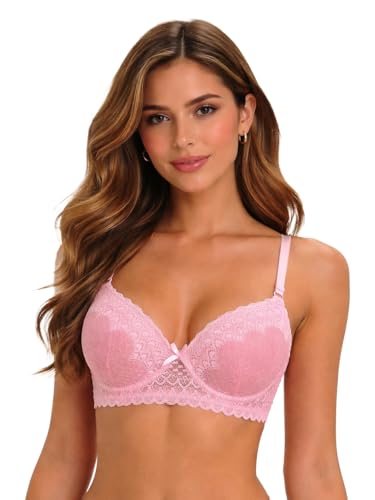 Image of Viola's Secret 6 Pack of Color Print T-Shirt Bras B Cup C Cup and D Cup