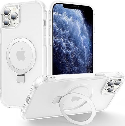 CHAOFEnG Compatible with iPhone 11 Pro Max Case with Stand, Frost White
