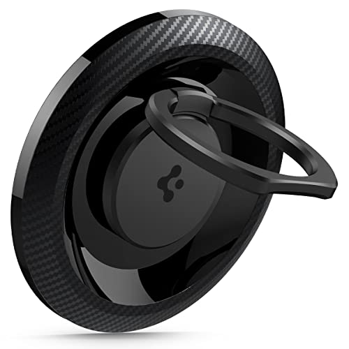 Spigen for MagSafe Phone Grip, O-Mag Ring (MagFit) Compatible with iPhone 17/16/15/14/13/12 Air/Pro/Pro Max, Pixel 10 Series, Pixelsnap and Magnetic-Cases Magnetic Holder - Carbon (OM100)